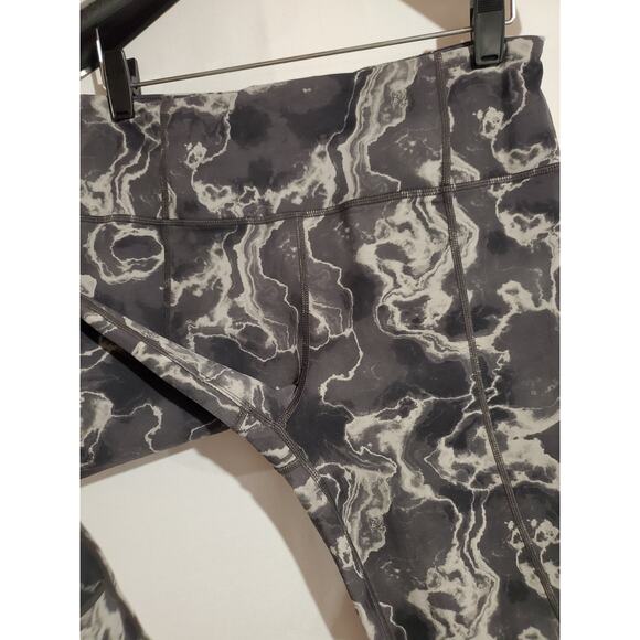 Varley Bedford Marble 7/8 Leggings Womens Size M High Rise Active Pockets Gray - Picture 3 of 9
